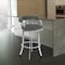 Armen Living Prinz 30" Bar Height Swivel Gray Faux Leather and Brushed Stainless Steel Bar Stool LCPRBAGRBS30 - alternate 8